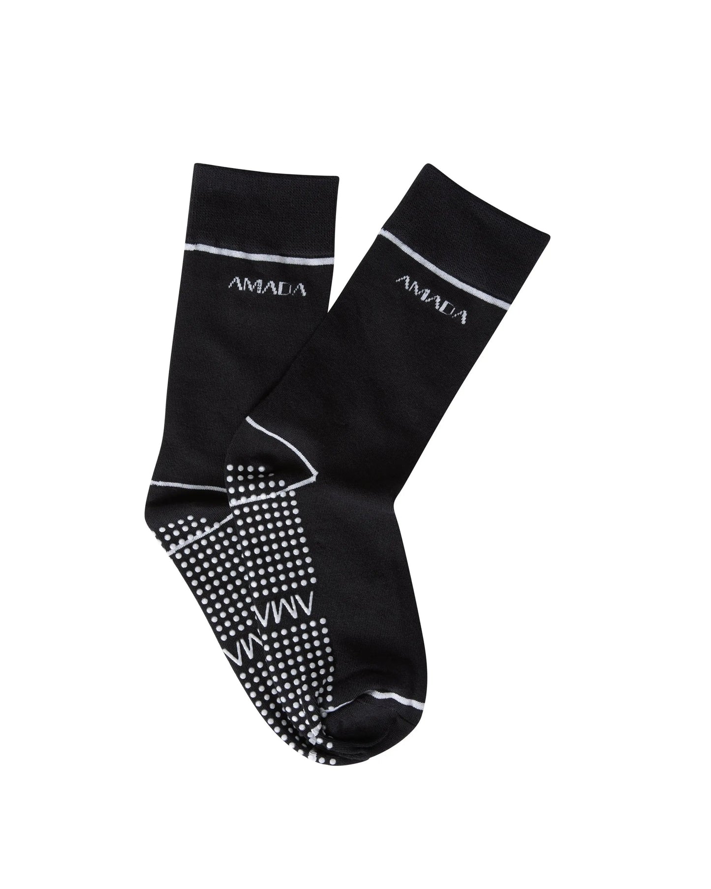 Grip Socks with line - black