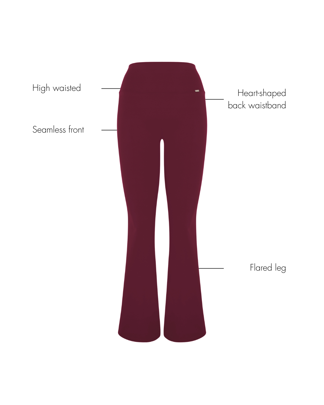 Camilla Flare Leggings - Cherry