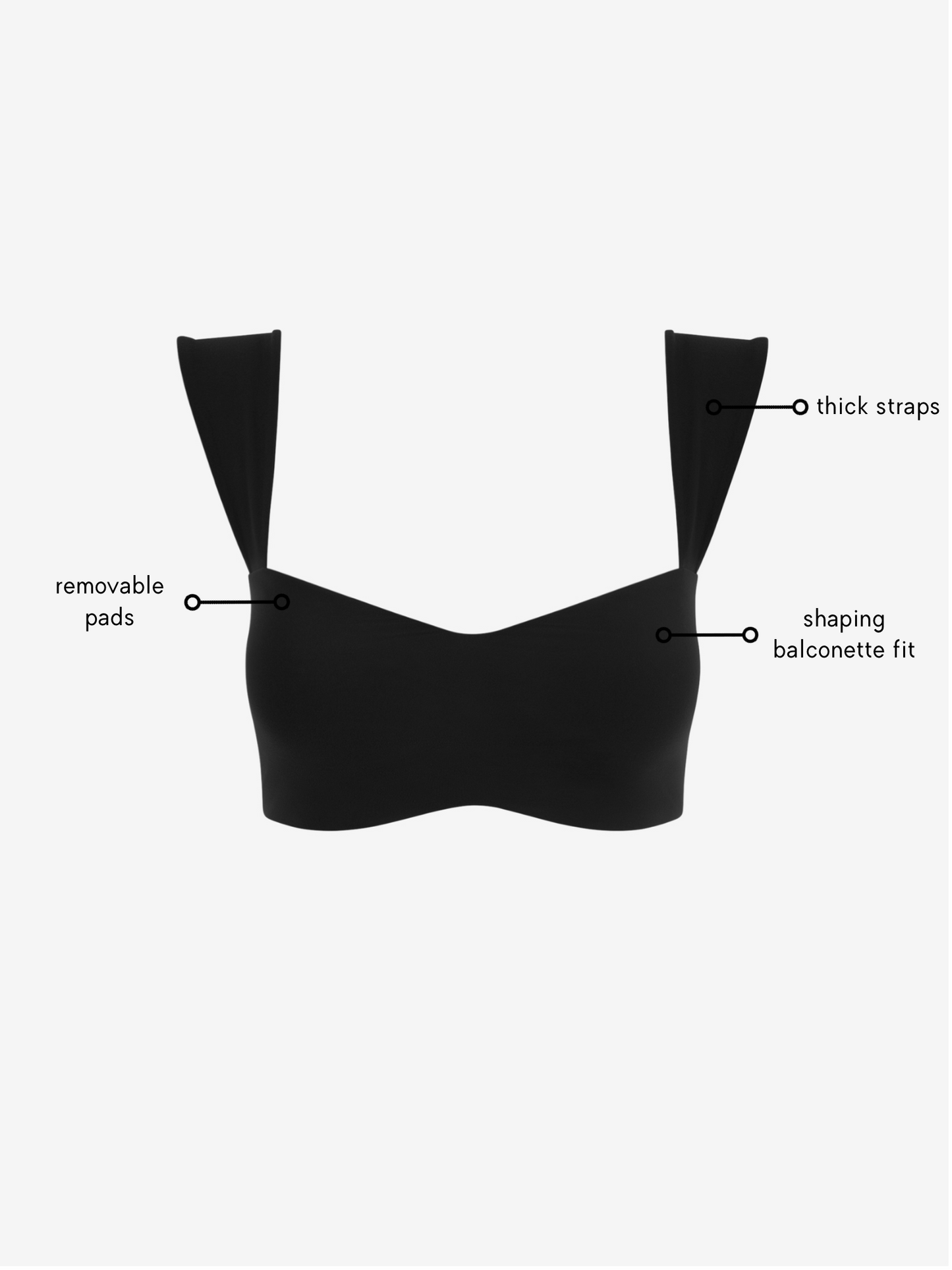 Jaqueline Balconette Bra - Black