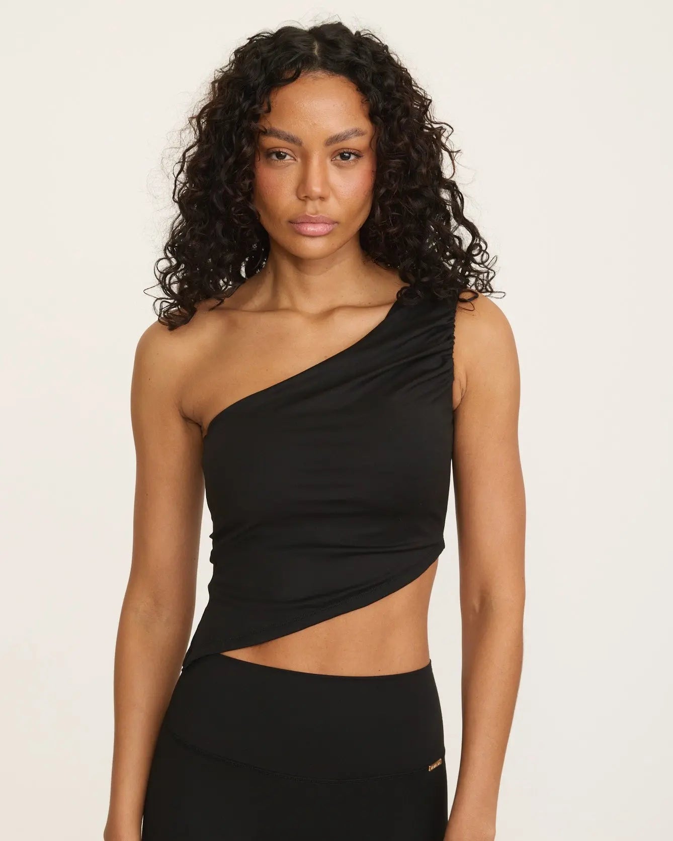Joelle One Shoulder Top - Black – AMADAWEAR