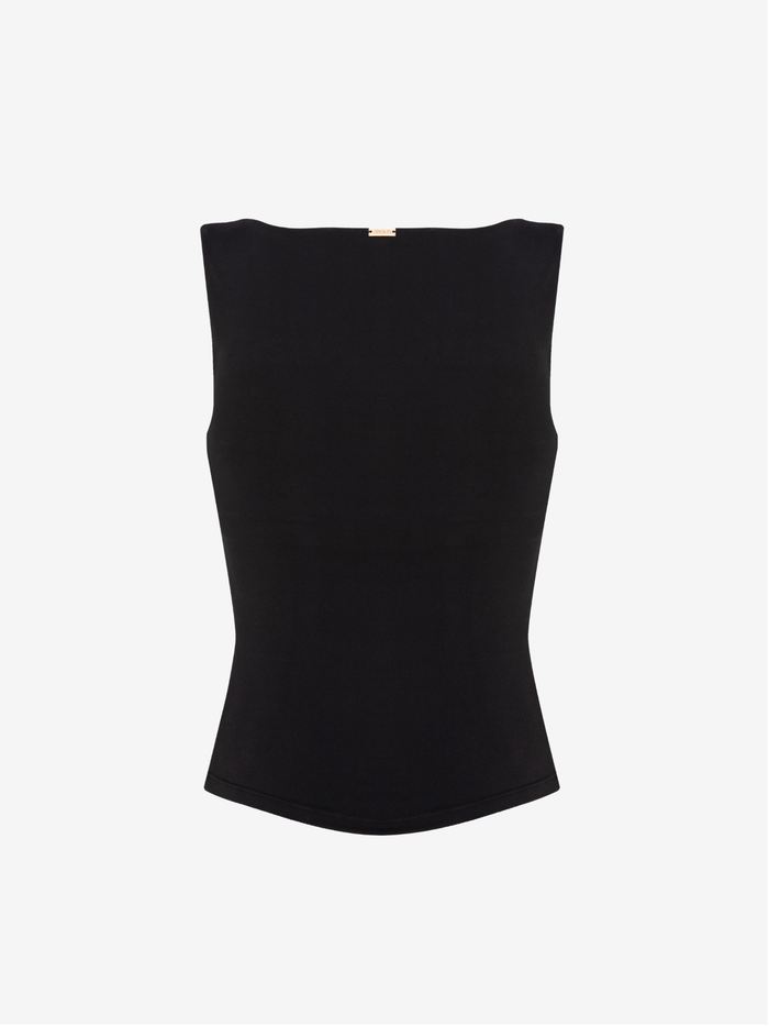 Karolina Boatneck Top - Black