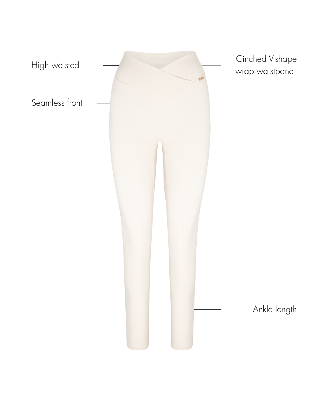 Tanya Wrap Waist Leggings - Ivory