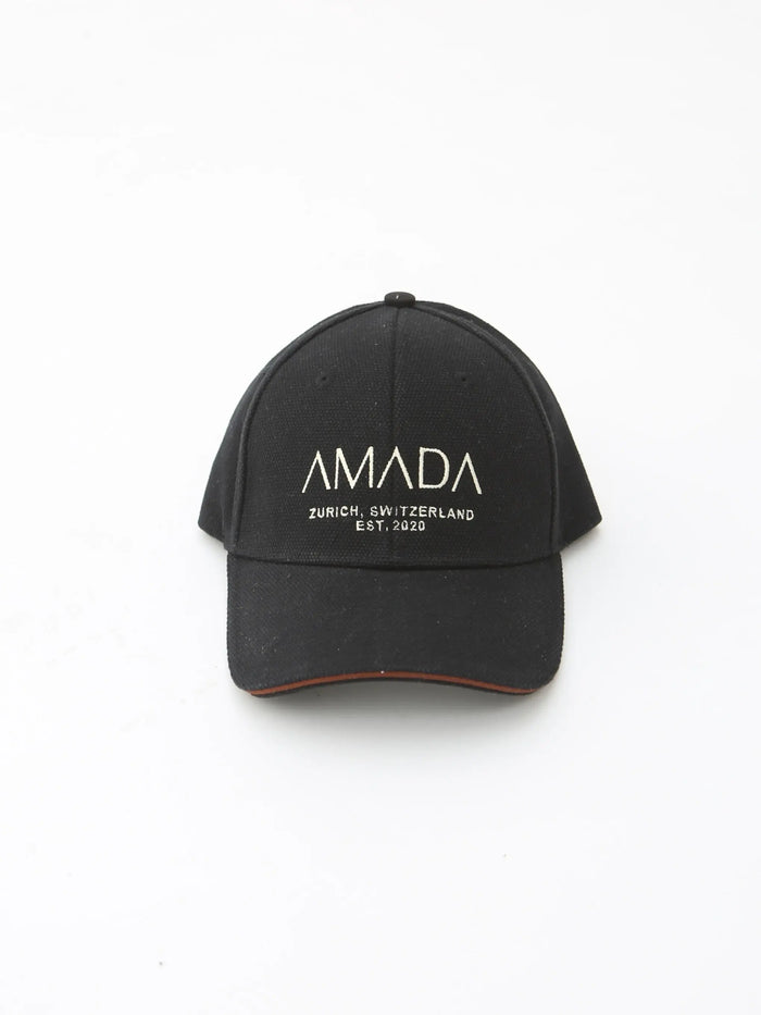 AMADA Cotton Canvas Baseball Hat - Black