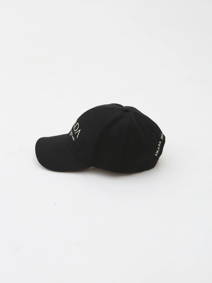 AMADA Cotton Canvas Baseball Hat - Black