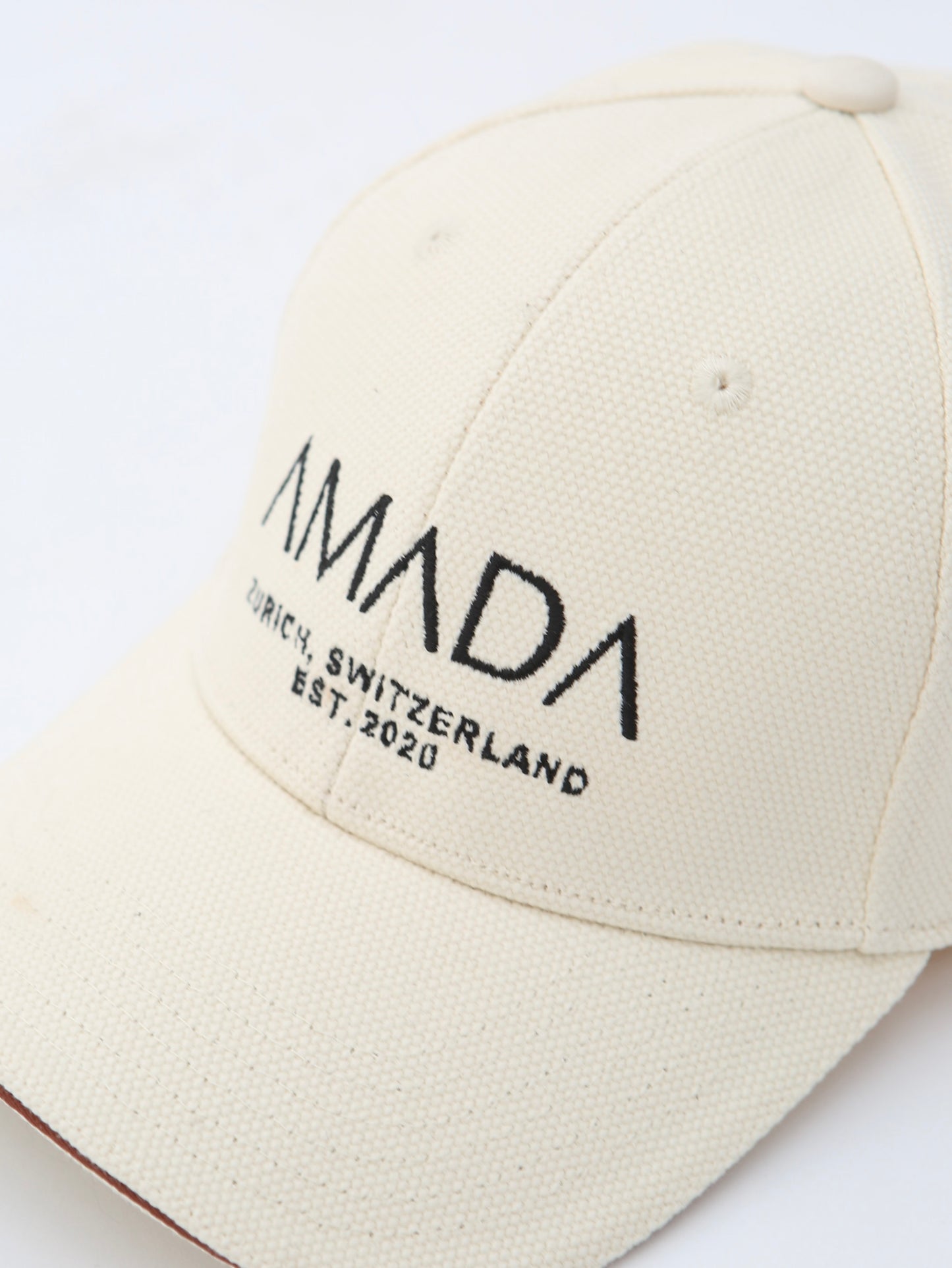 AMADA Cotton Canvas Baseball Hat - Cream