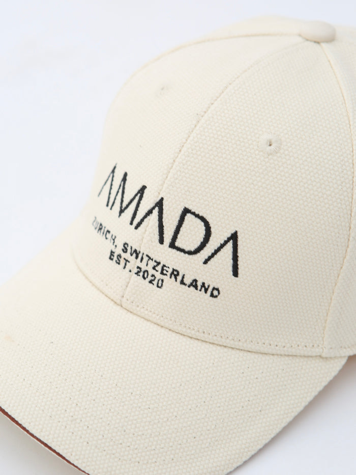 AMADA Cotton Canvas Baseball Hat - Cream