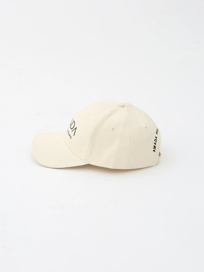 AMADA Cotton Canvas Baseball Hat - Cream