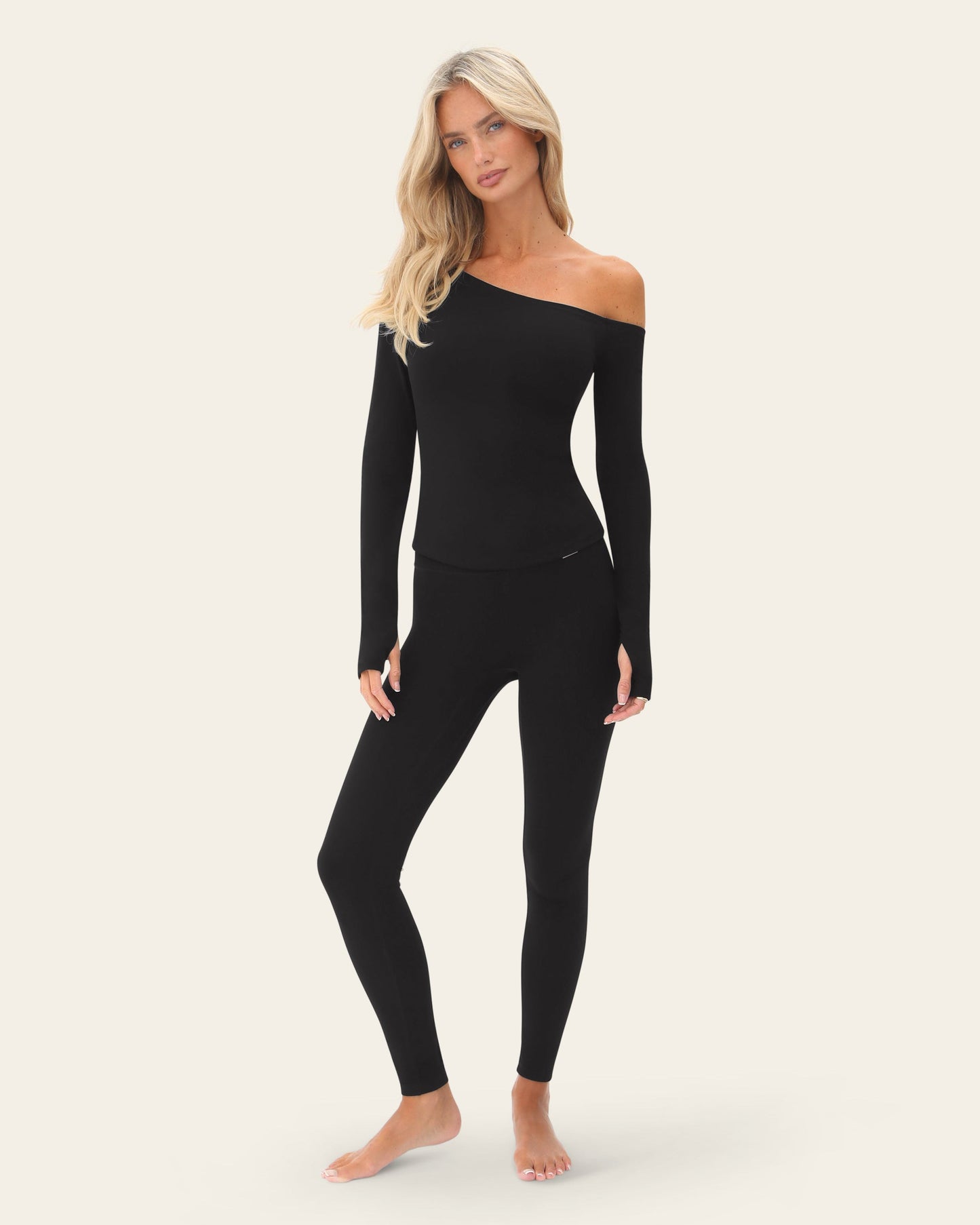 Sabrina Asymmetric Longsleeve - Black