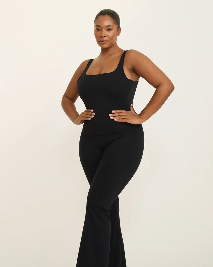 Anastasia Flared Leg Jumpsuit - Black