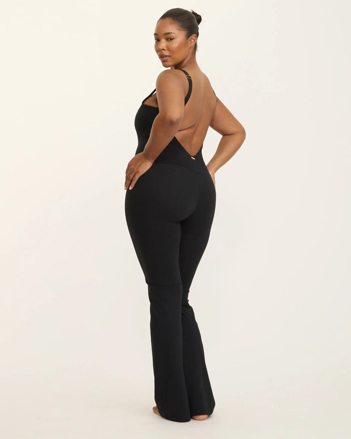Anastasia Flared Leg Jumpsuit - Black