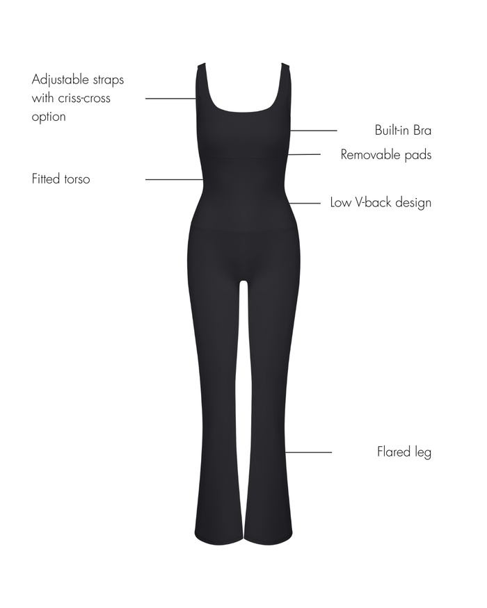 Anastasia Flared Leg Jumpsuit - Black