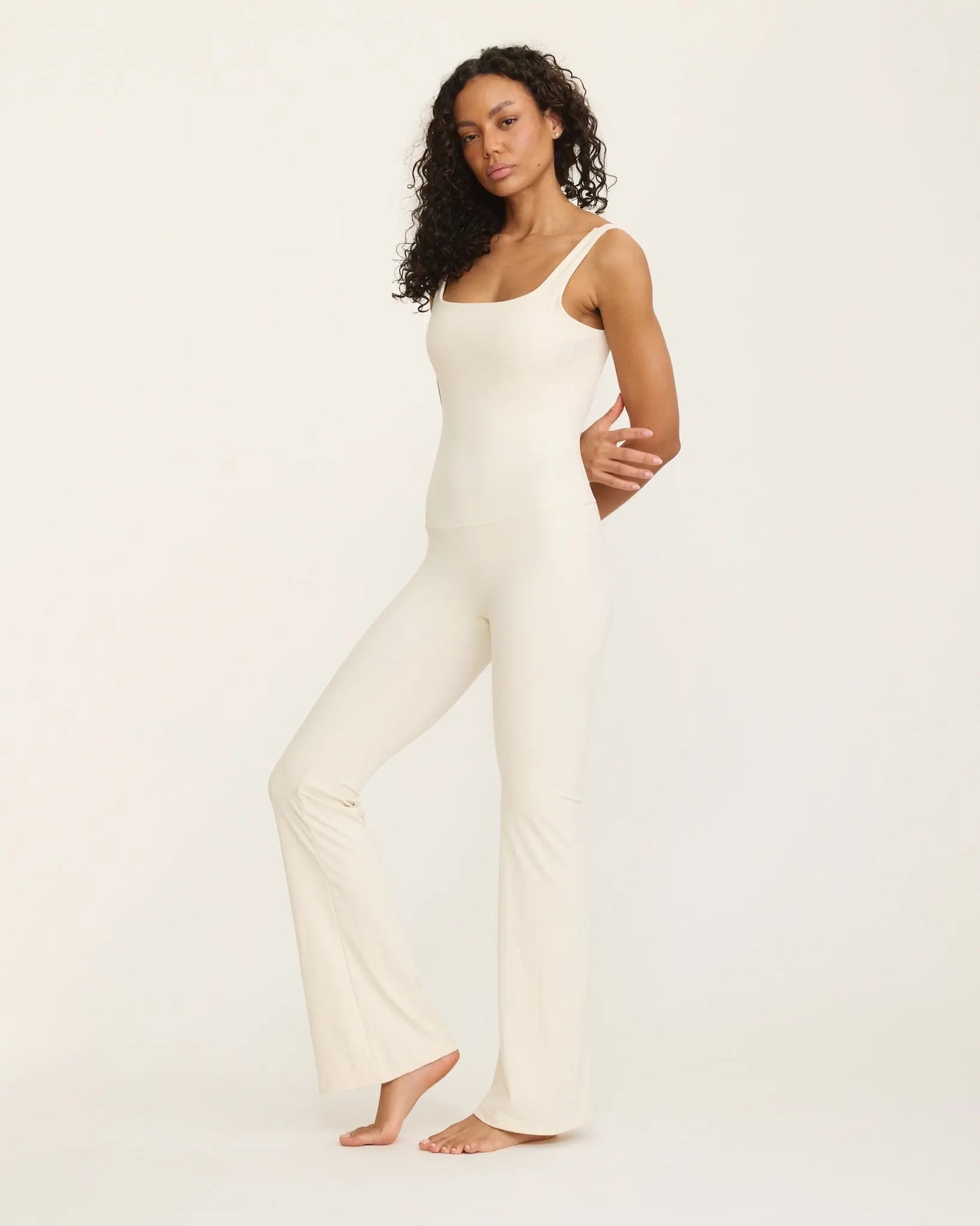 Anastasia Flared Leg Jumpsuit - Ivory