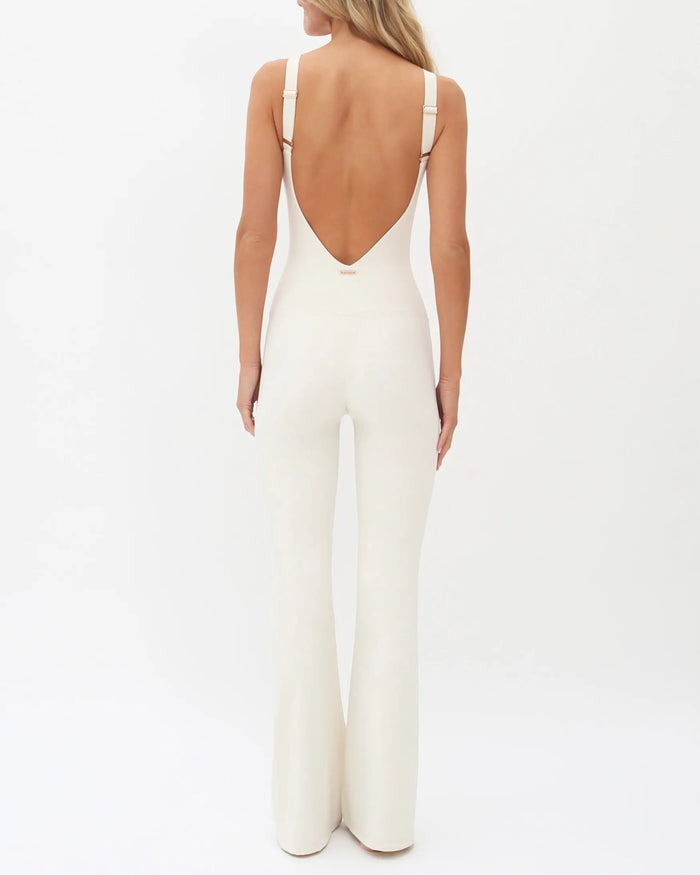 Anastasia Flared Leg Jumpsuit - Ivory