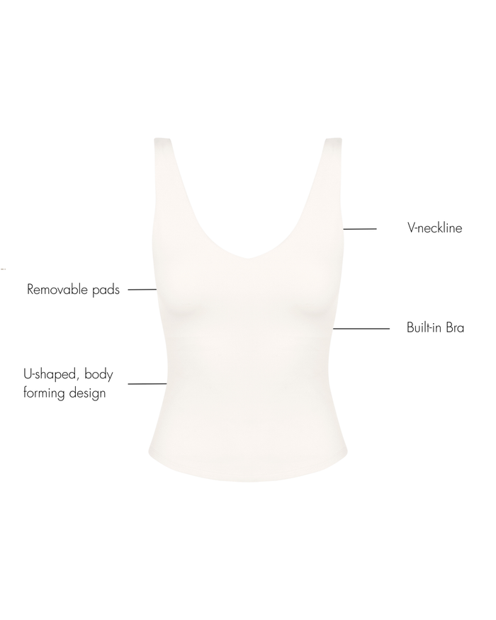 Anya V- Neck Top -  Ivory