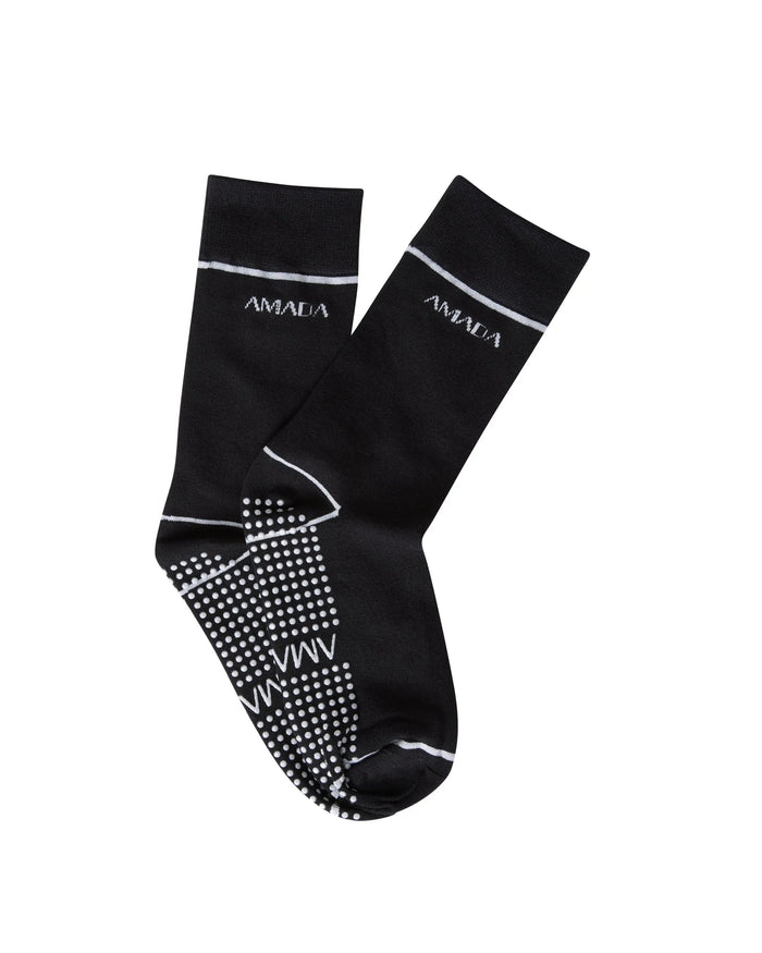 Grip Socks with line - black