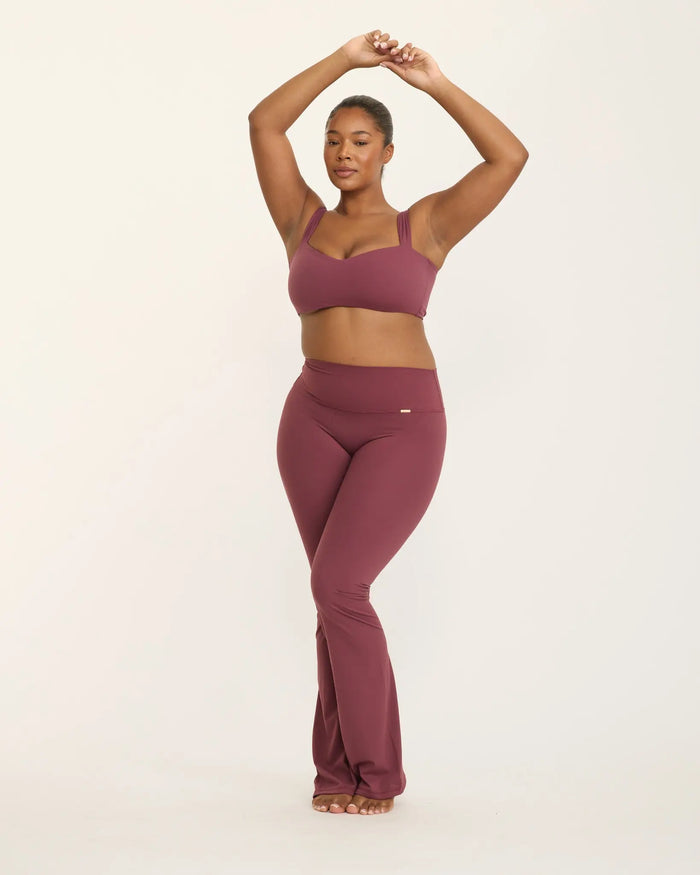 Camilla Flare Leggings - Cherry