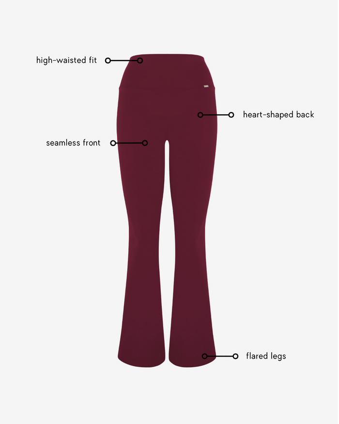 Camilla Flare Leggings - Cherry