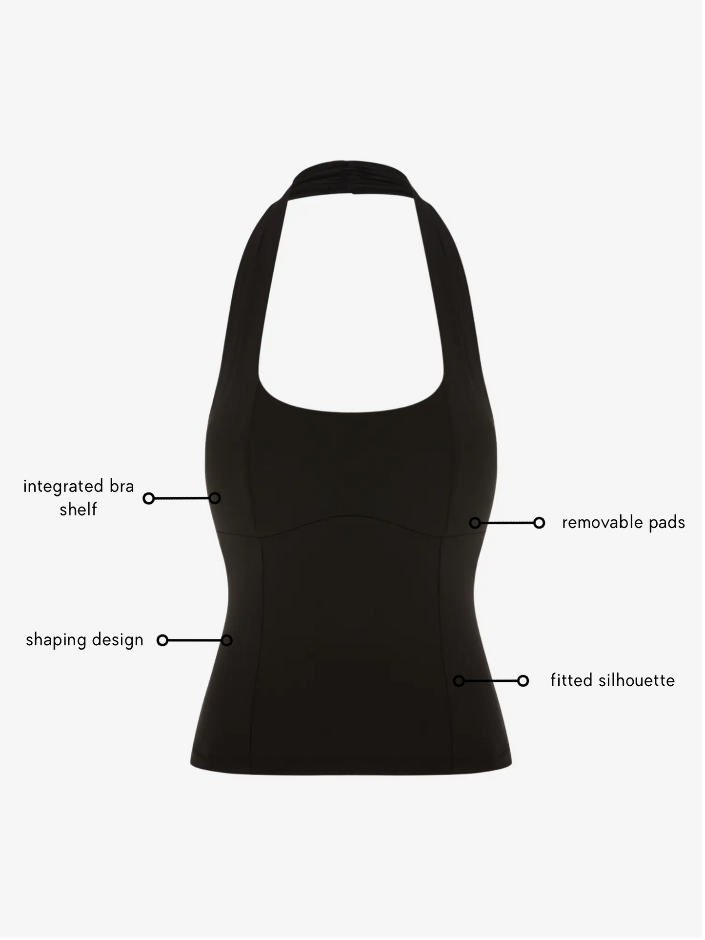 Daria Halterneck - Black