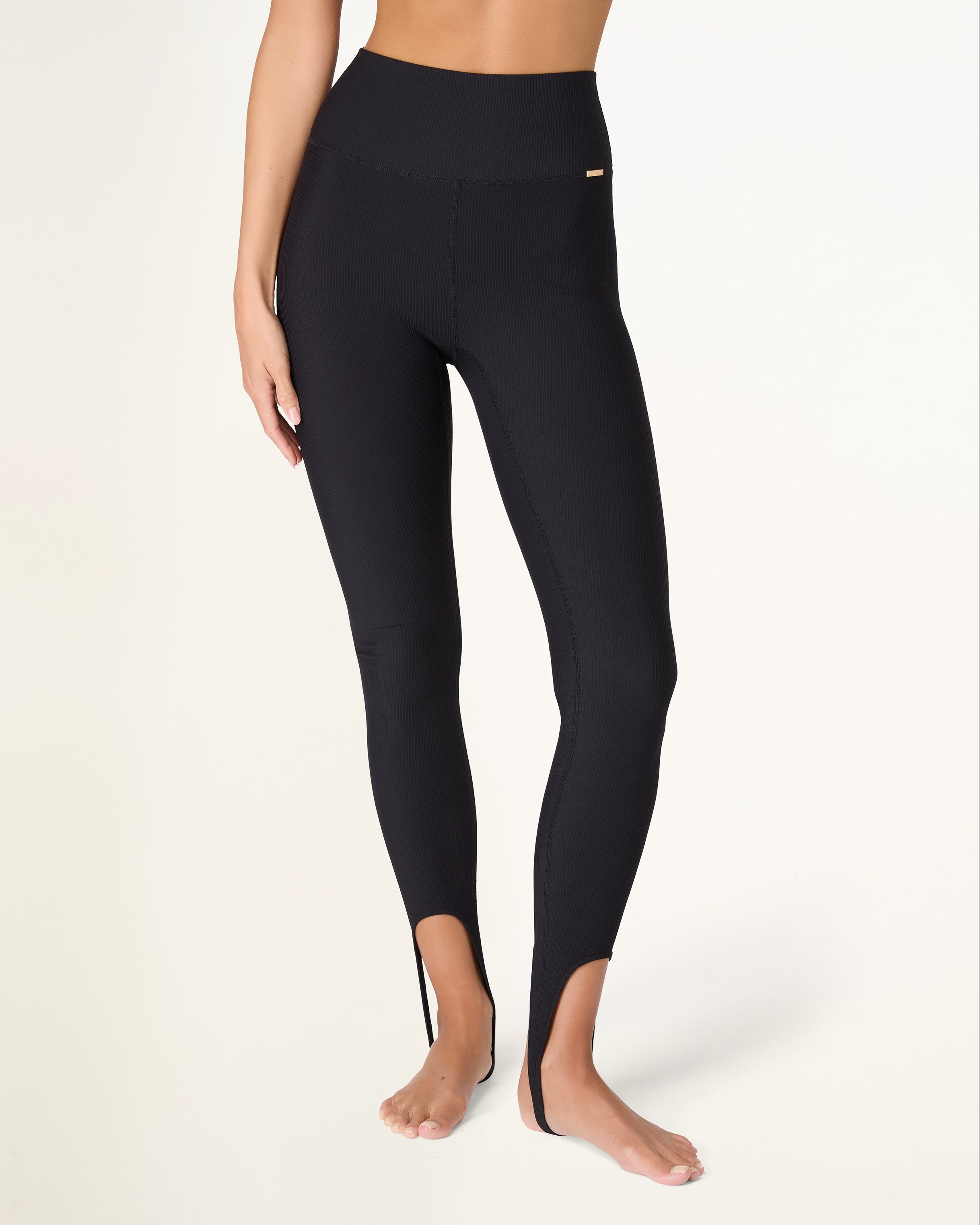 Koton Leggings Sportivi Basic Vita Alta | Dettaglio Cuciture | Donna | Black (999) | Tessuto Elasticizzato In Poliestere Ed Elastan