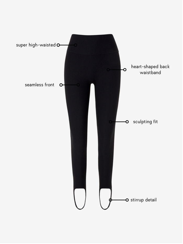 Donya Stirrup Leggings - Black