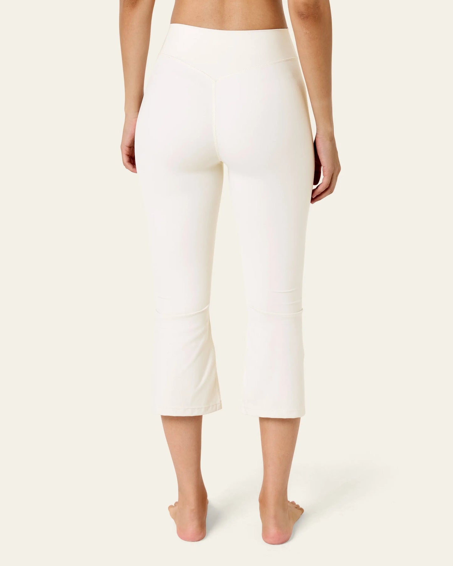 Flared Capri Leggings - Ivory