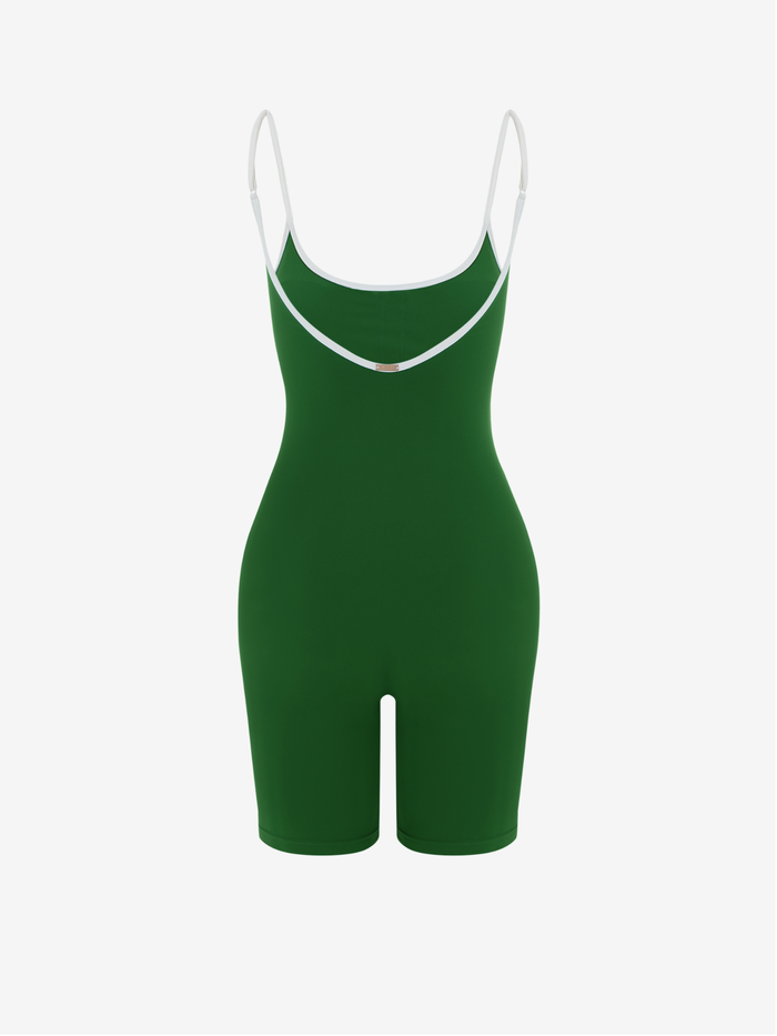 Gia Onesie - Green/White