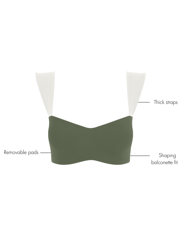Jaqueline Balconette Bra - Alpine Moss