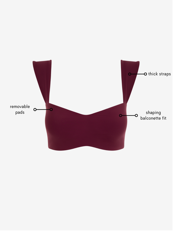 Jaqueline Balconette Bra - Cherry