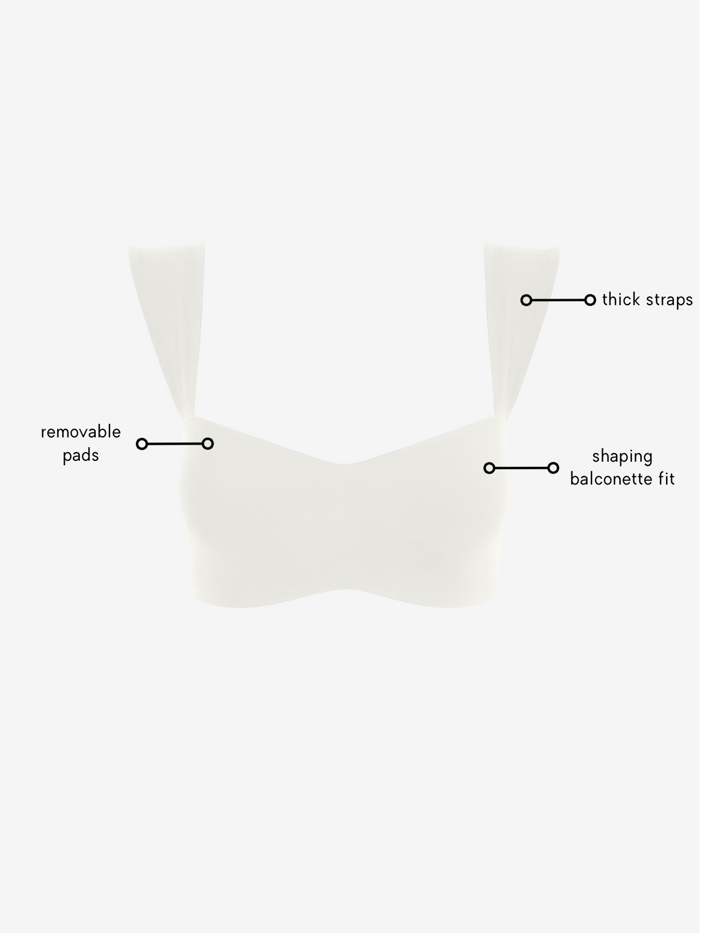 Jaqueline Balconette Bra - Ivory