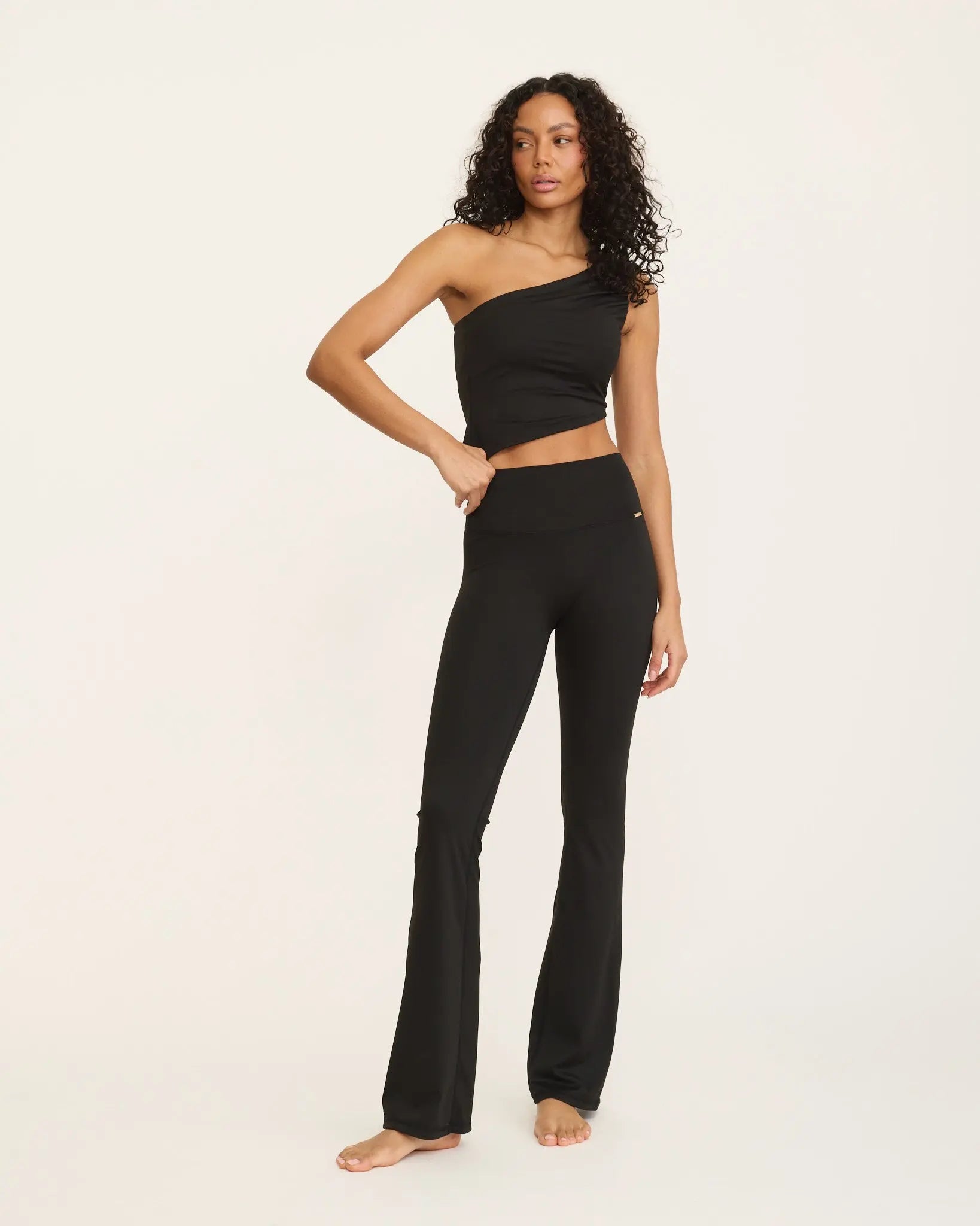 Joelle One Shoulder Top - Black – AMADAWEAR