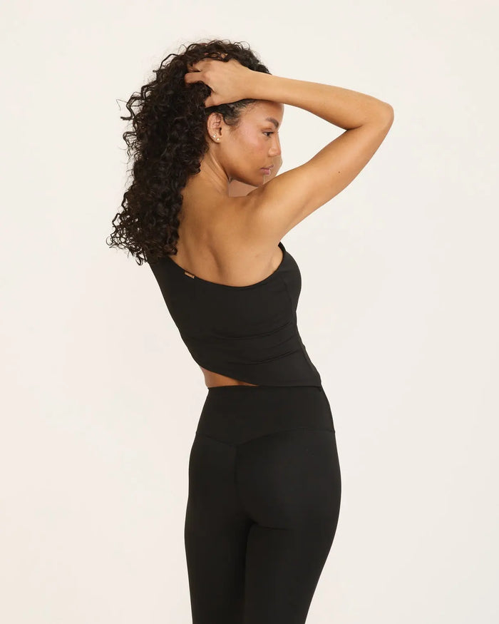 Joelle Oneshoulder Top - Black