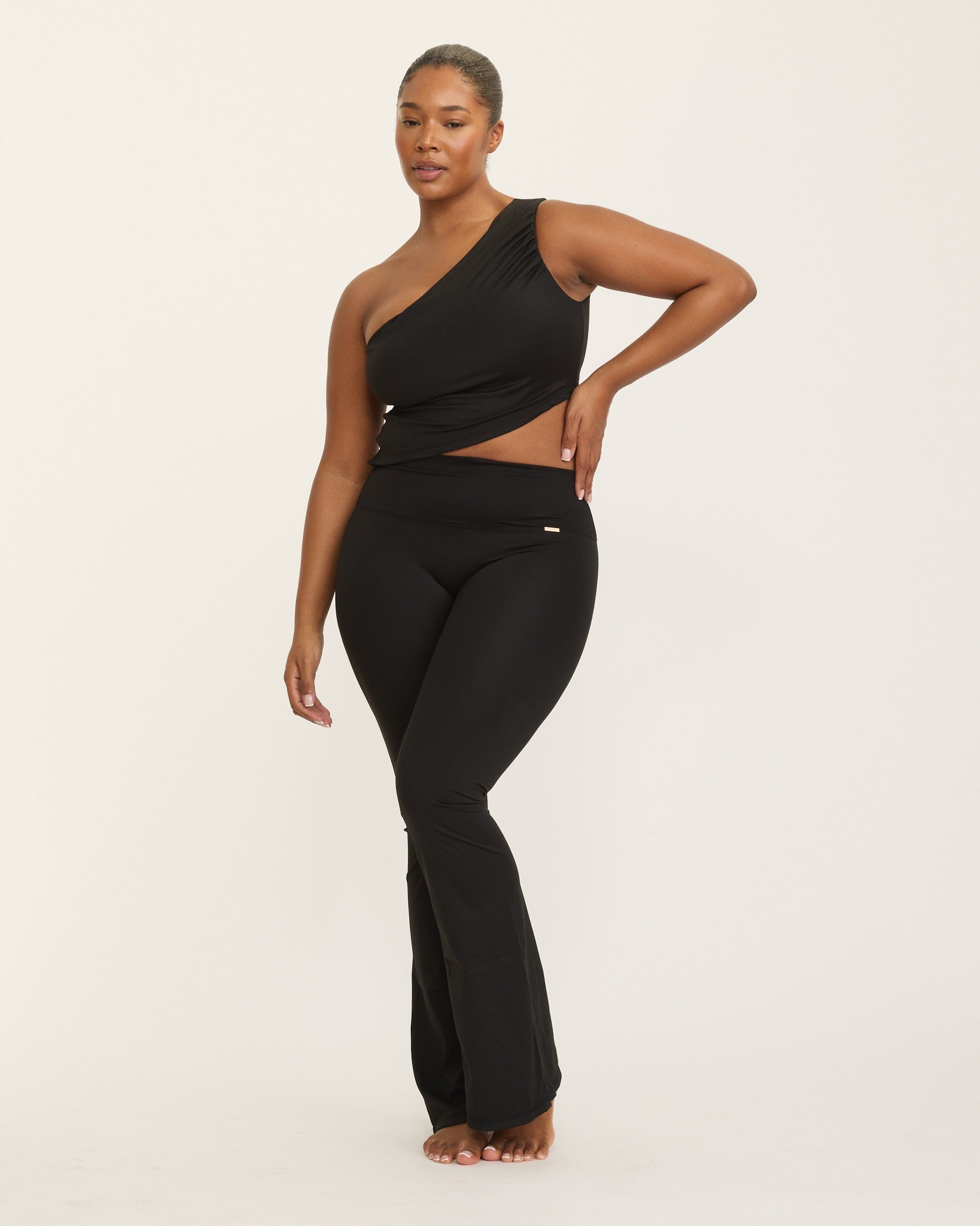 Joelle One Shoulder Top - Black – AMADAWEAR