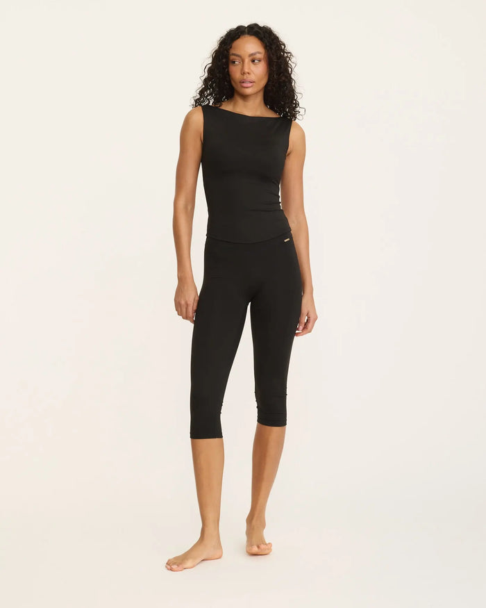 Karolina Boatneck Top - Black