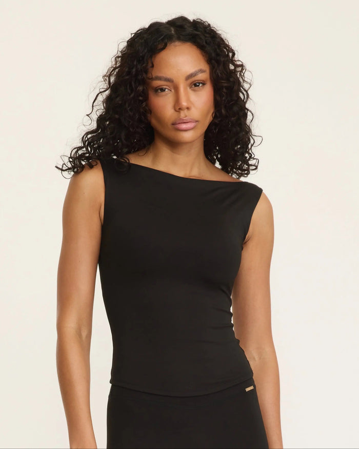 Karolina Boatneck Top - Black