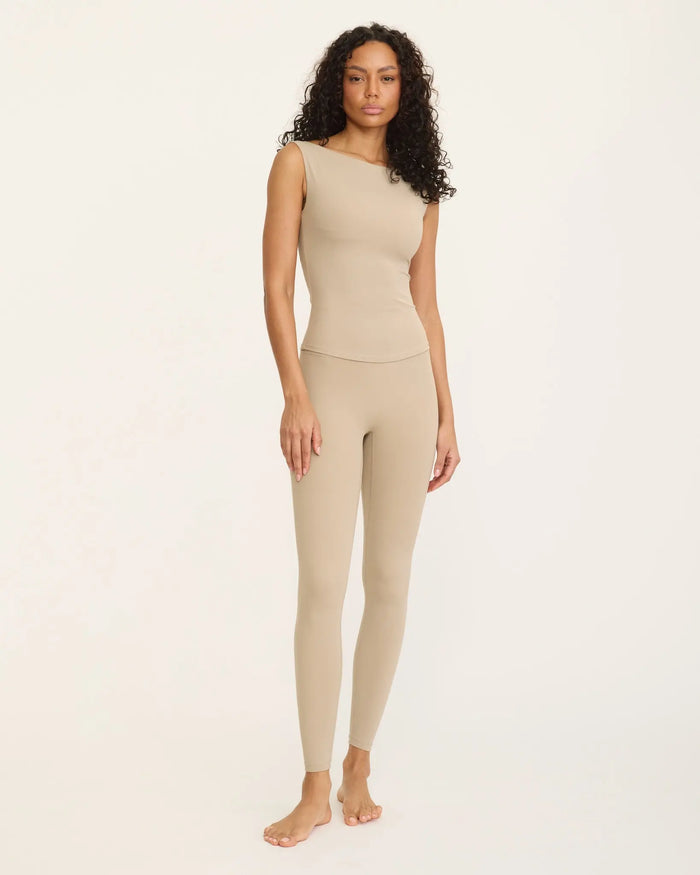 Karolina Boatneck Top - Nude