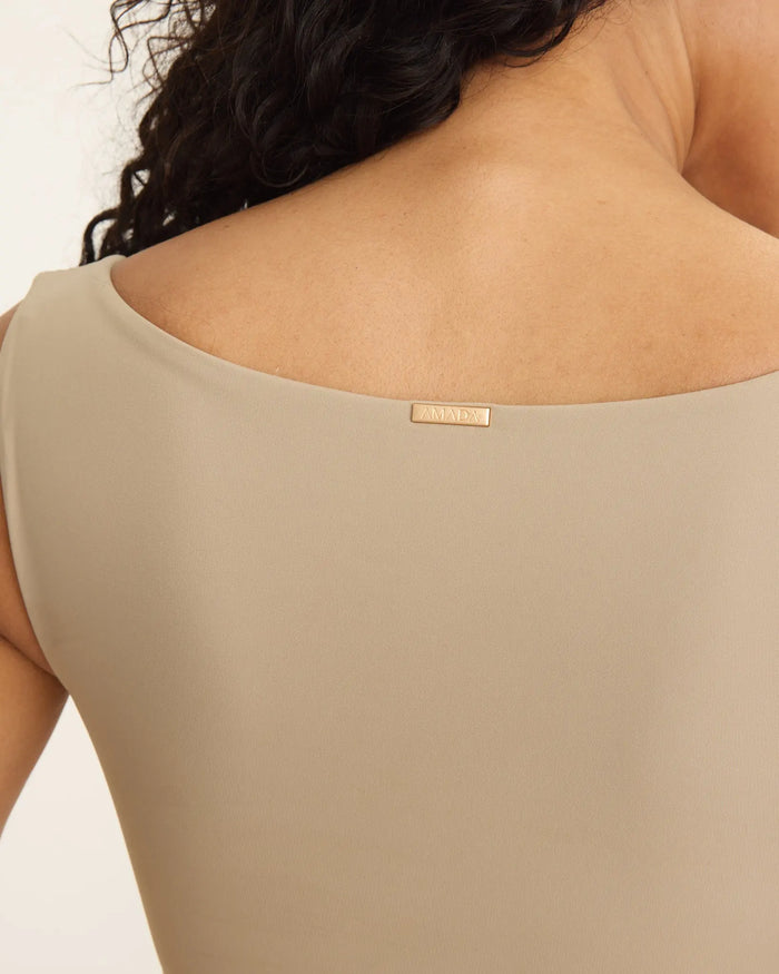 Karolina Boatneck Top - Nude
