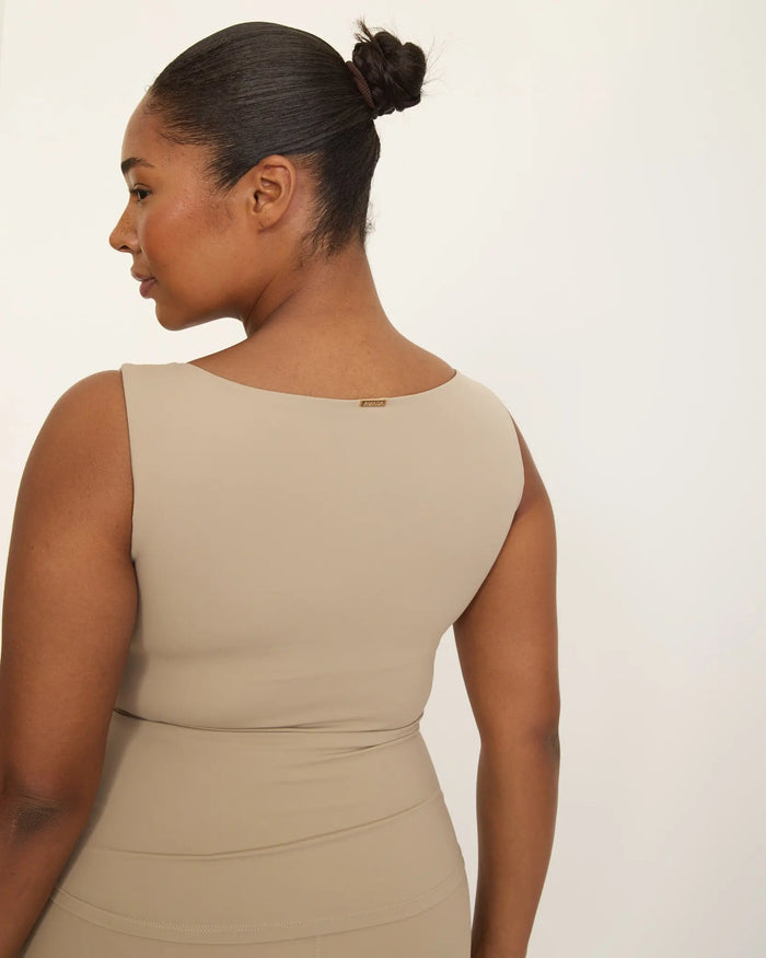 Karolina Boatneck Top - Nude