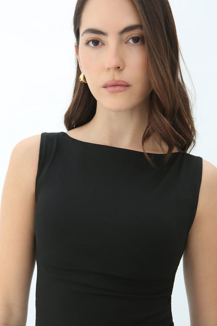 Karolina Boatneck Top - Black