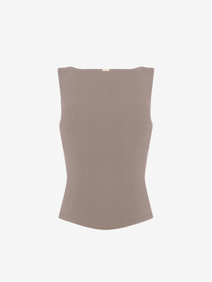 Karolina Boatneck Top - Nude
