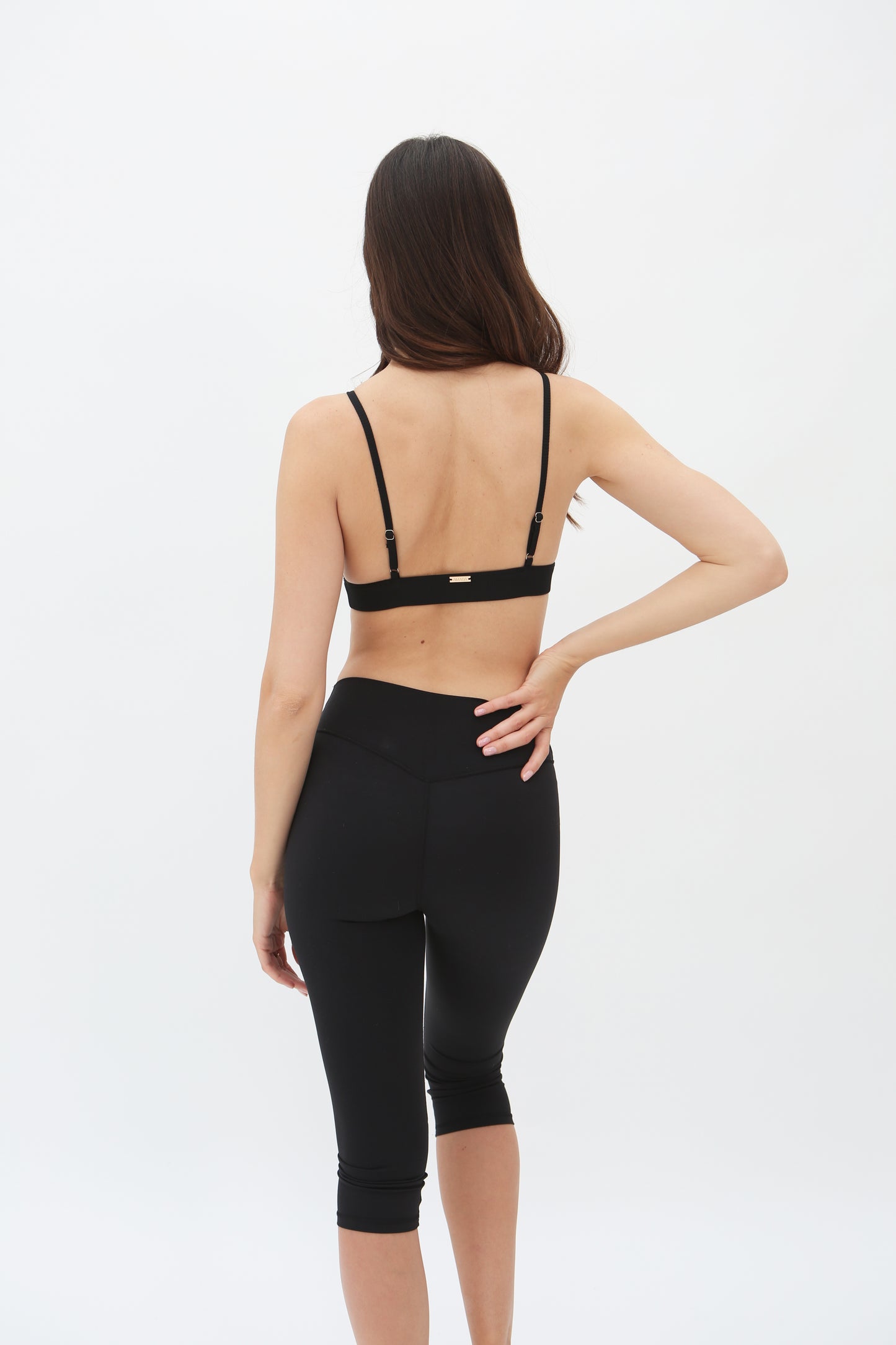 Lucia ribbed Bralette - Black