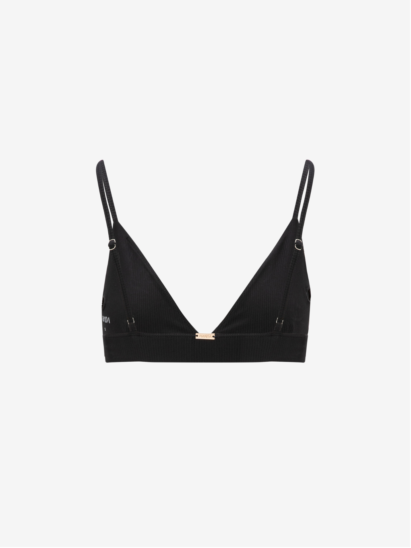Lucia ribbed Bralette - Black