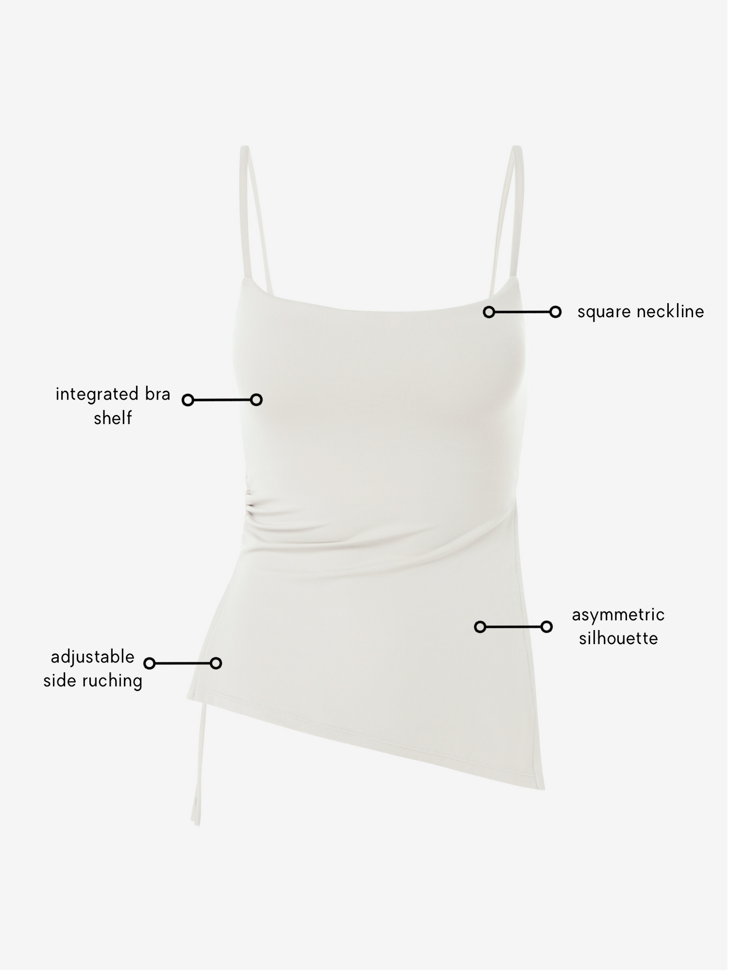 Mira Asymmetric Top - Ivory