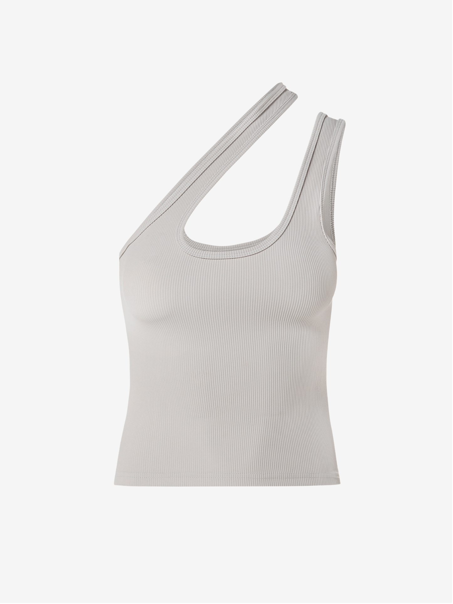 Ramona One Shoulder Top - Cool Grey