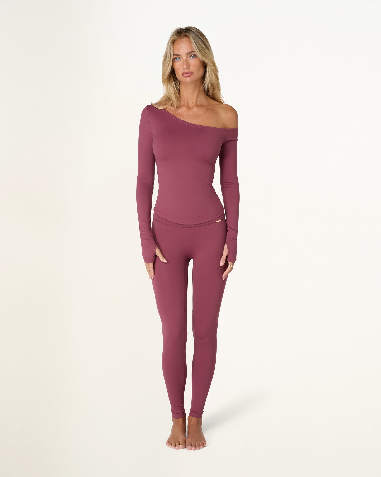 Sabrina Asymmetric Longsleeve - Cherry