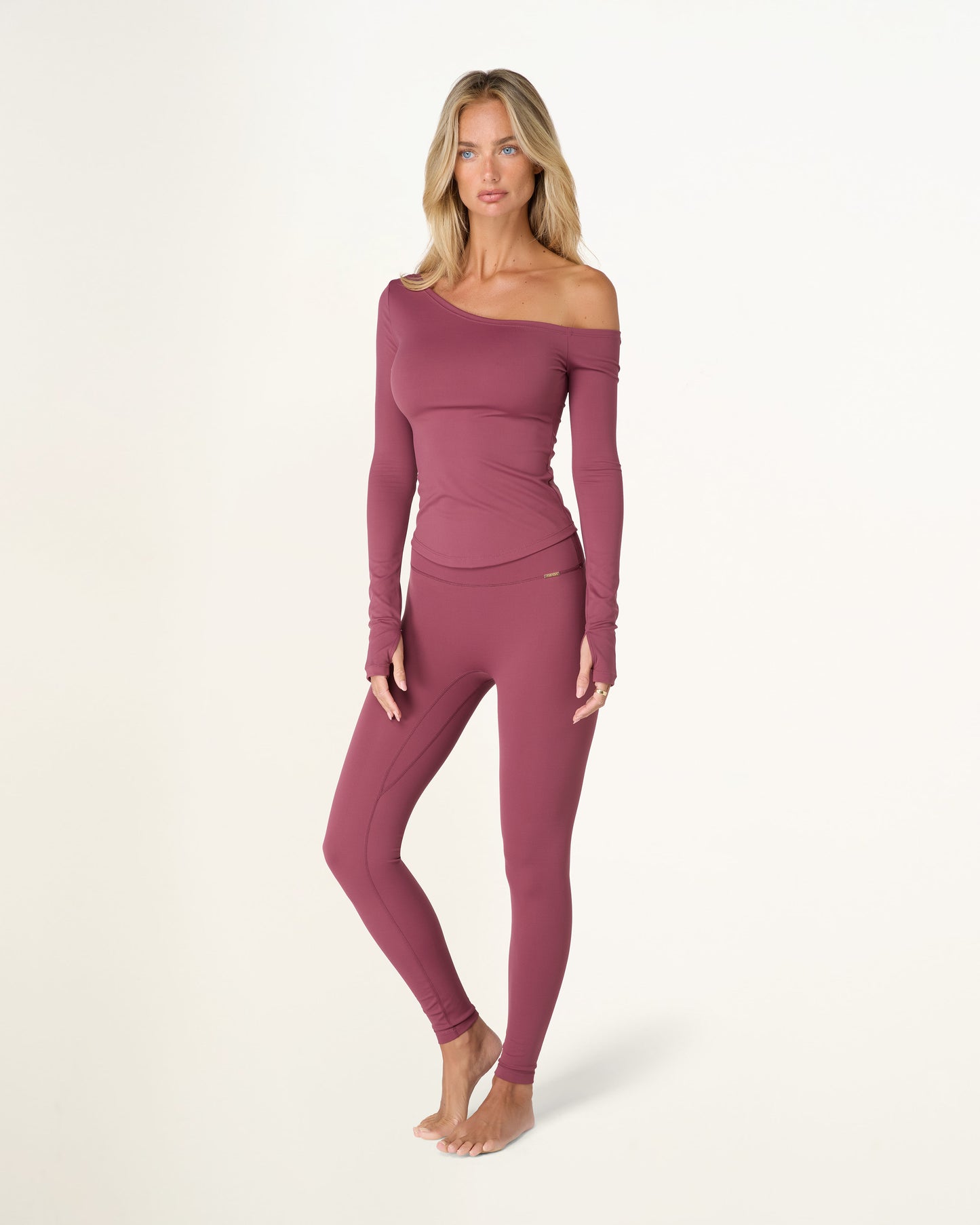 Sabrina Asymmetric Longsleeve - Cherry