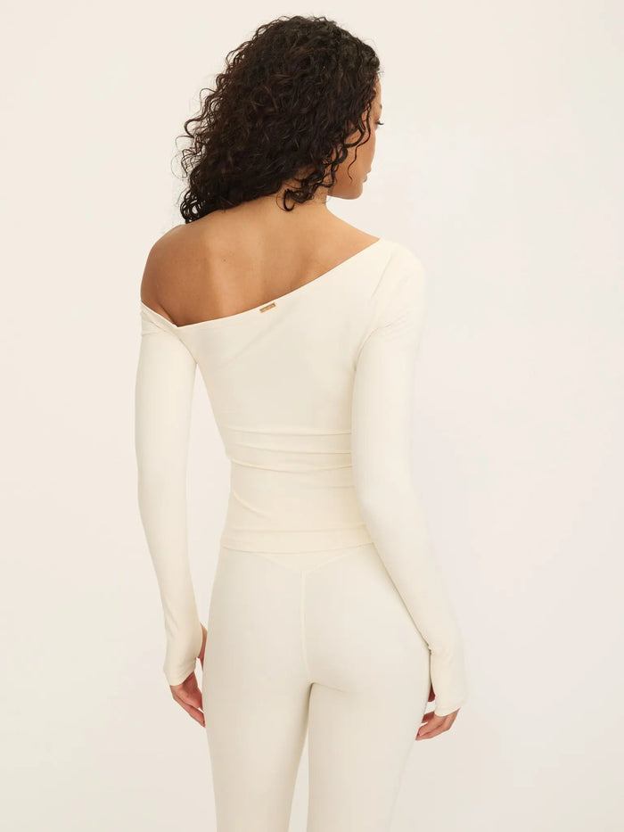 Sabrina Asymmetric Longsleeve - Ivory