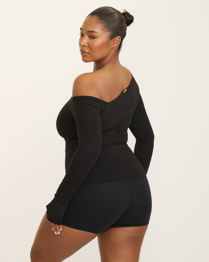 Sabrina Asymmetric Longsleeve - Black