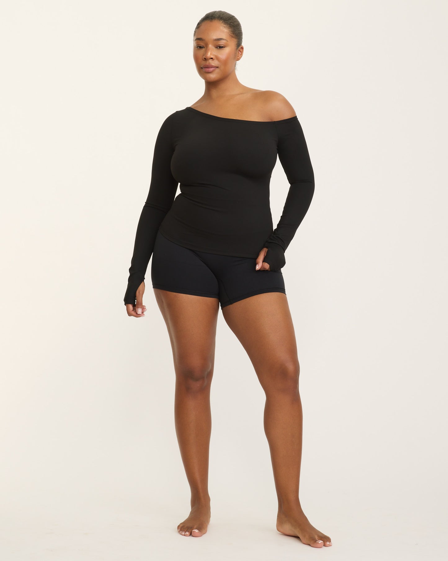 Sabrina Asymmetric Longsleeve - Black