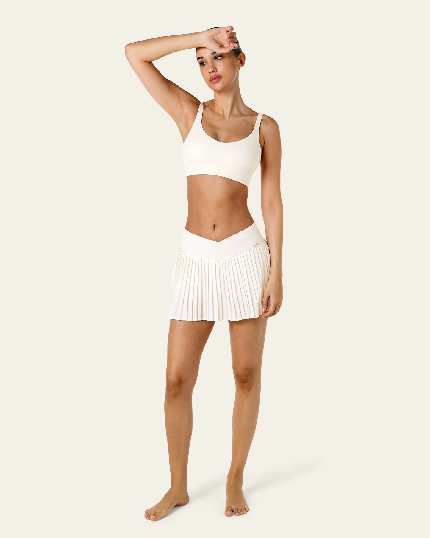 Serena Pleated Tennis Skirt - Ivory