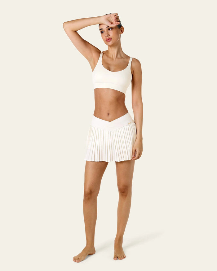 Serena Pleated Tennis Skirt - Ivory
